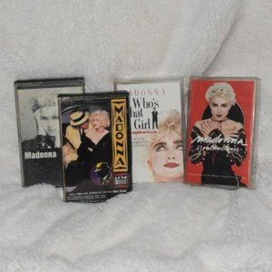Lot of Four 4 Vintage Madonna Cassette Dick Tracy Who's That Girl You Can Dance